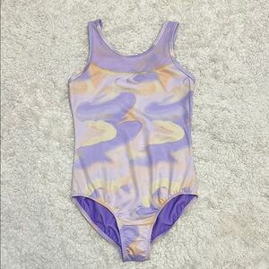 Cat & Jack Purple and Yellow Swirl leotard